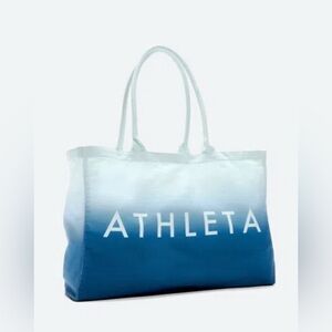 Athleta Blue Ombré Canvas Tote Bag